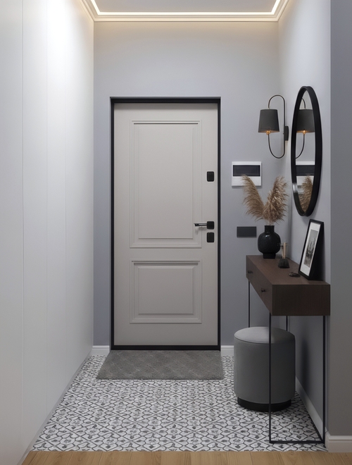 Белая входная дверь Белая входная дверь